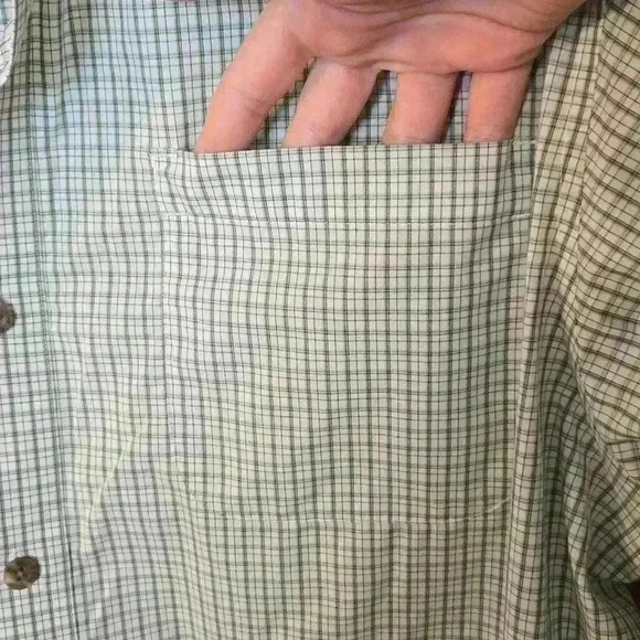 Green and White Button Down - Picture 4 of 7